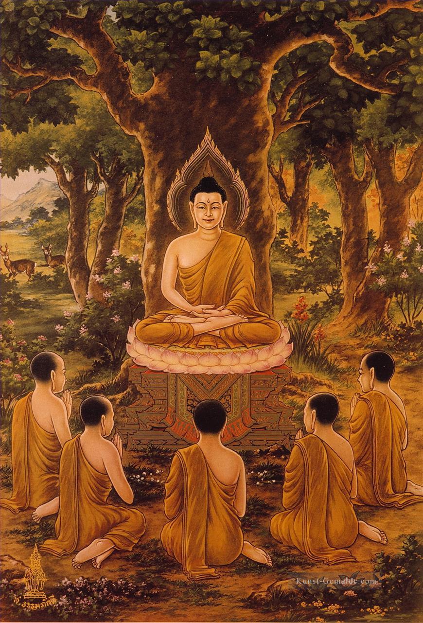 Buddhapredigt Buddhismus Ölgemälde